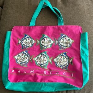 Canvas beach/ travel tote  new 15x18”